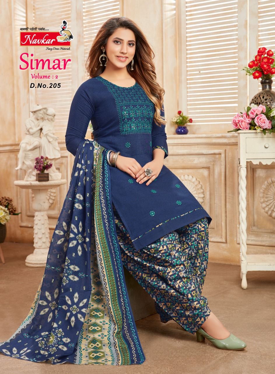 Navkar Simar Vol 2 Casual Wear Wholesale Cotton Printed Readymade Suit Catalog
